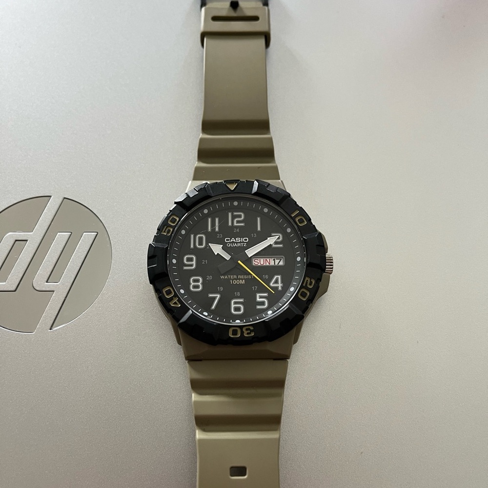 Casio Black and Olive Watch